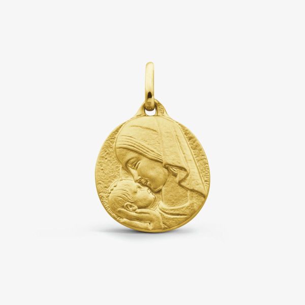 Médaille enfant - 14 mm - Or 18 carats jaune - Fabrication F