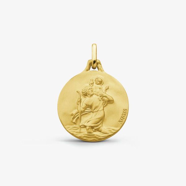 Médaille Saint Christophe Géant de Canaan Or Blanc - Augis - Site Officiel