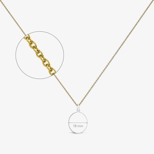 Chaîne En Or Jaune 18 Carats, 45 Cm, Légère Et élégante, Neuve Avec étiquettes