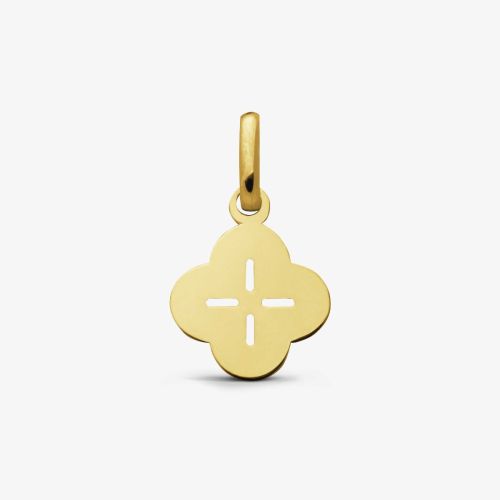 Pendentif Croix émaillée Ancien Jean Augis - Bronze - Occasion - Bijou Religieux