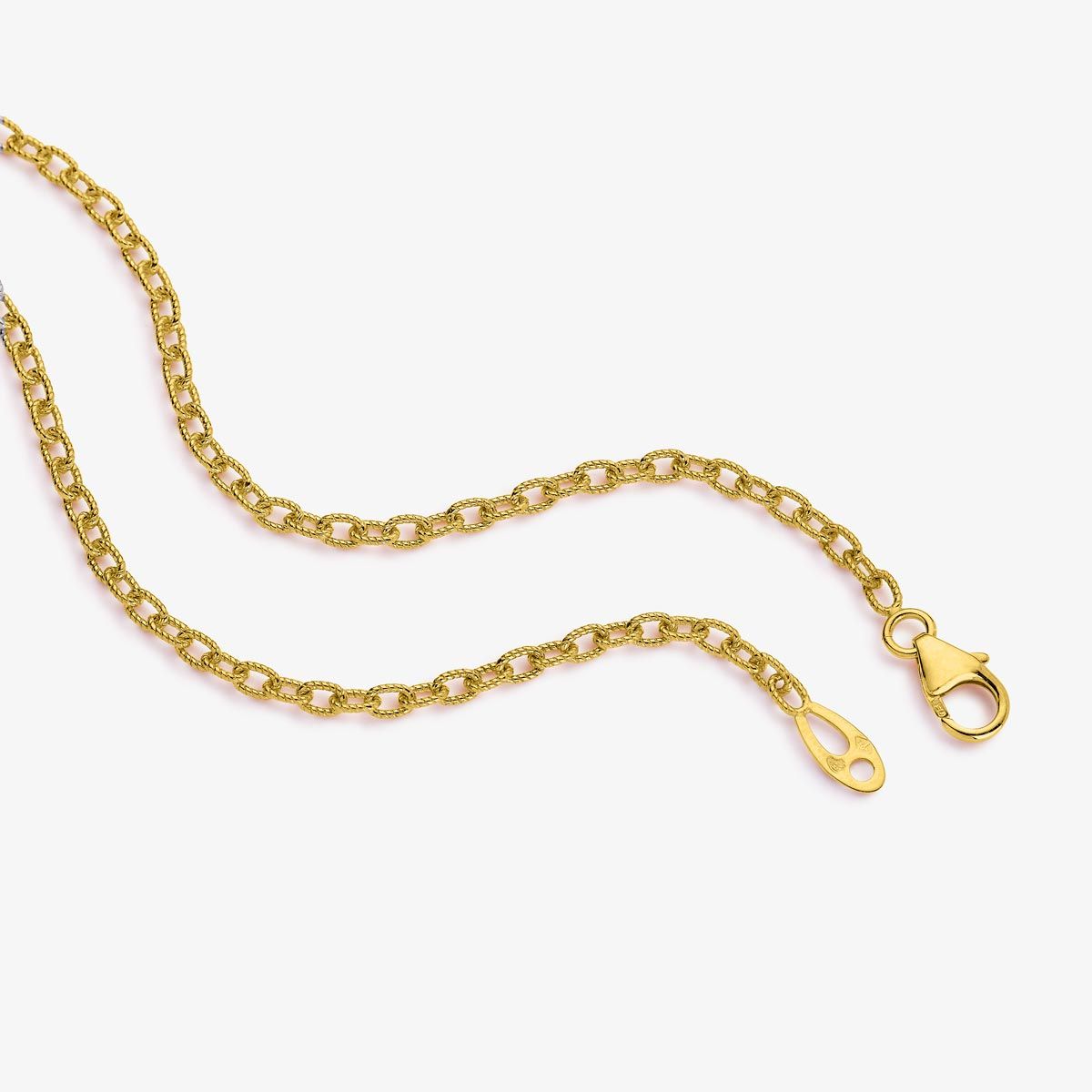 Chaîne De Cou Femme En Maille Torsadée - Longueur 55 Cm, Plaqué Or Jaune 750/1000 - Neuve