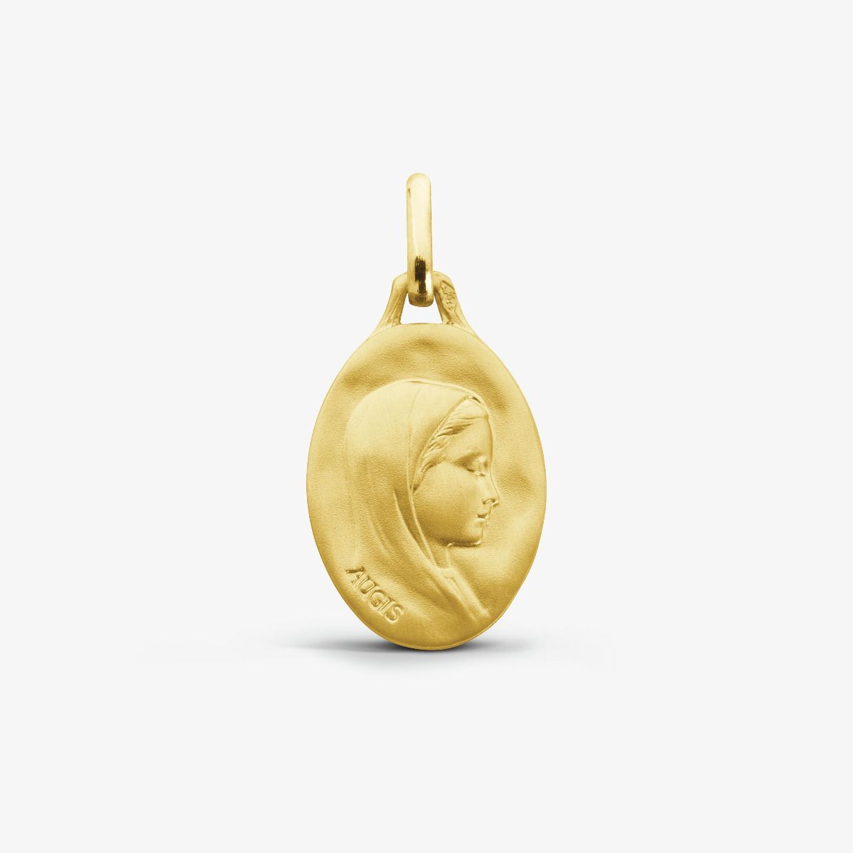 Médaille Religieuse Vierge Marie En Or 18k Art Nouveau - Circa 1914 - Occasion