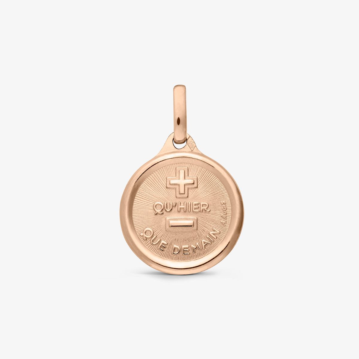 Médaille Saint Christophe 18 mm en or blanc 18 K - AUGIS