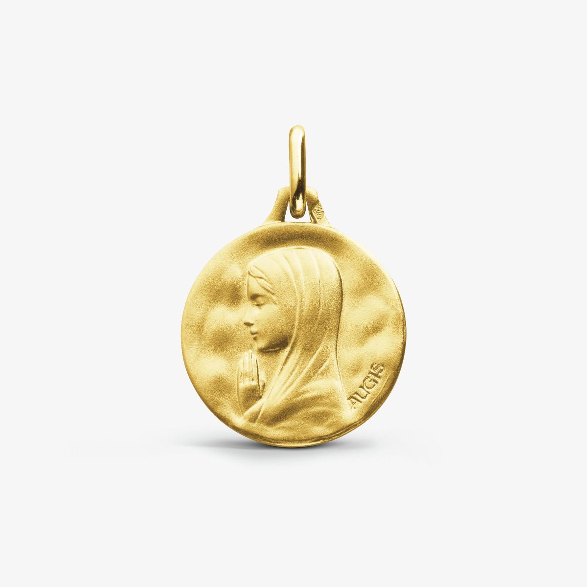 Médaille douce Vierge à l'enfant Or Jaune 16mm - Augis - Site Officiel