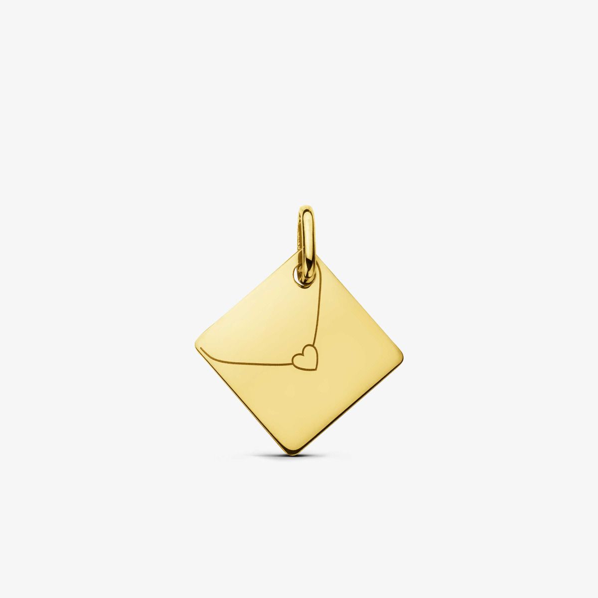 Pendentif Enveloppe Or Jaune 18 carats - 13 mm